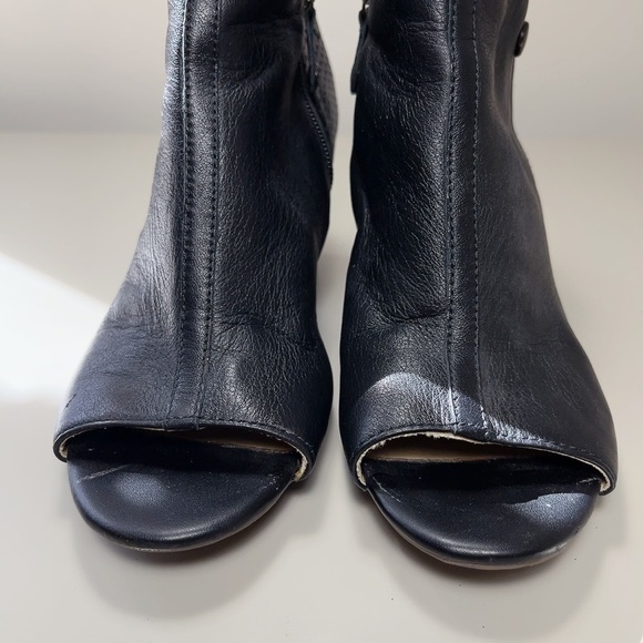 GOEX Full Grain Italian Leather Eudora Peep  Toe Sandal - Picture 7 of 12